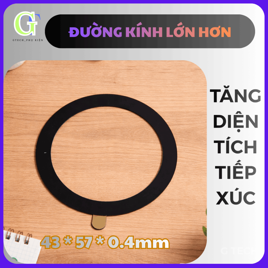 Vòng Kim Loại Dán Điện Thoại – Phụ Kiện Dùng Cho Giá Đỡ Nam Châm – Miếng Kim Loại Dán Ốp Lưng_GTech
