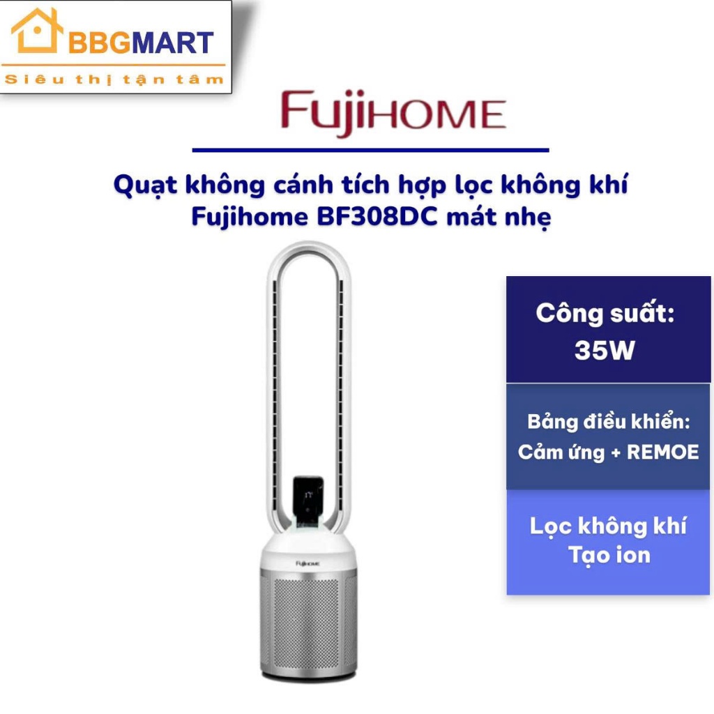 Quạt không cánh tích hợp lọc không khí Fujihome BF308DC II QUẠT THÁP SYMPHONY SPN-23I-W