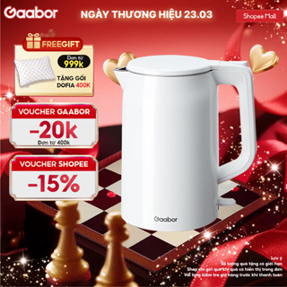Gaabor Ấm siêu tốc 2L EK20M-WH01A bình đun công suất 1500W cao cấp ấm đun inbox 304 cách nhiệt [L]