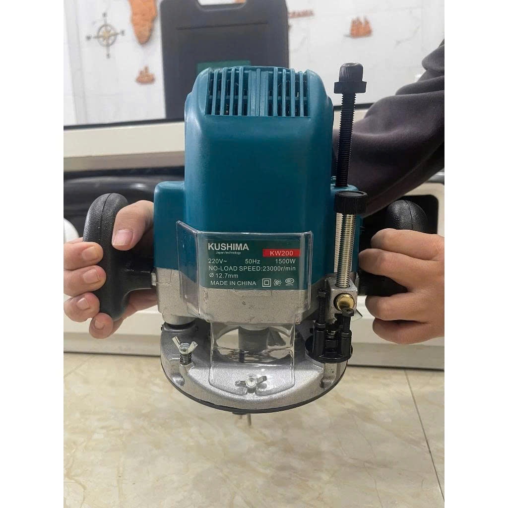 máy phay gỗ Kushima 2 tay cầm ,KW200