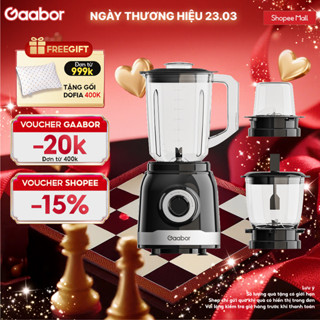 [Độc quyền Shopee] Máy xay sinh tố Gaabor JM-16M02A màu đen 3 cối 1.6 lít 500W xay sinh tố đa năng