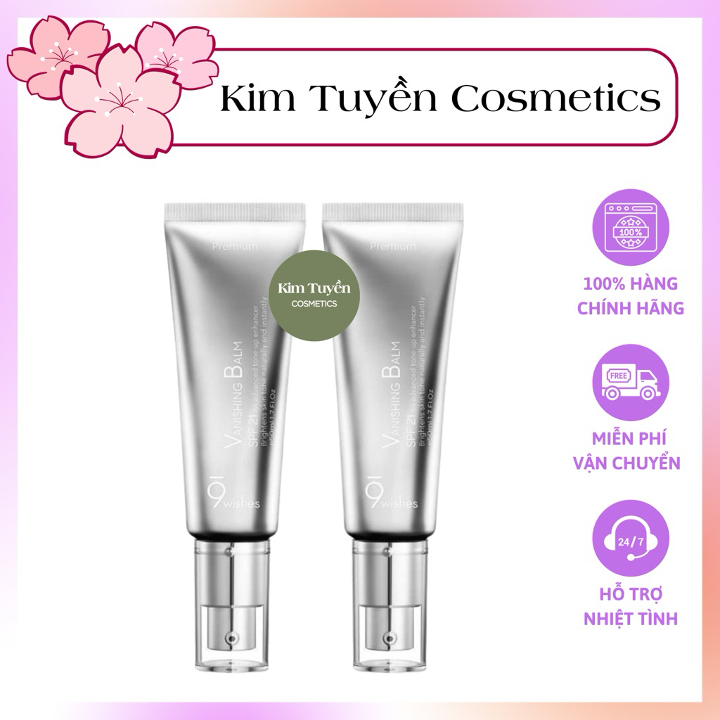 Kem Nâng Tông 9Wishes Vanishing Balm SPF21