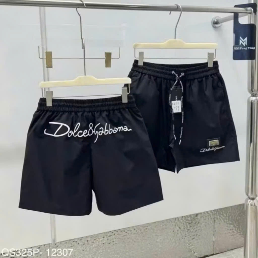Quần Short Gió Nam Nữ Dolce Logo Thêu Phối Chữ Sau Mông In Nhiệt Cực Nét- Quần Đùi Dành Cho Boy Phố 