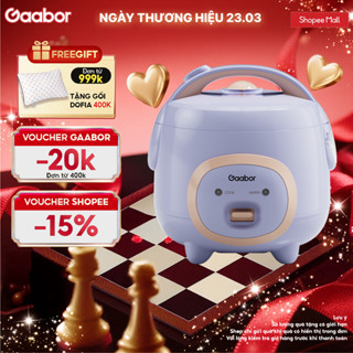 Gaabor Nồi cơm điện mini 1L RC-25M01A kèm xửng hấp tay cầm chống dính một nút sử dụng dễ dàng [L]