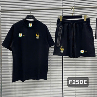 Bộ Cộc Thể Thao Nam Mùa Hè Tuyển Pháp Chất Cotton Cao Cấp - Sét Bộ Cộc Hè Nam Nữ Thêu Con Gà Vàng