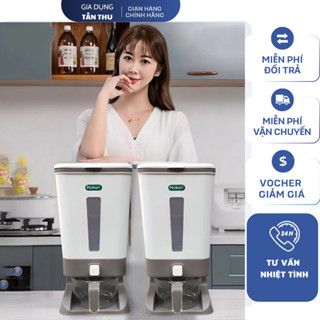 Thùng Đựng Gạo 20kg Chống Bụi Thông Minh Công Nghệ Nhật Bản Chống Ẩm Mối Mọt D44.5x R23.5x C42.5cm