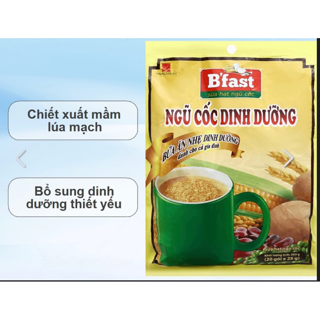 ngũ cốc dinh dưỡng vinacafe B'fast tặng thêm quà
