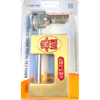 [chính hãng] 05204 khoá cầu ngang thần tài đồng cao cấp Việt Tiệp - Bảo hành 12 tháng.