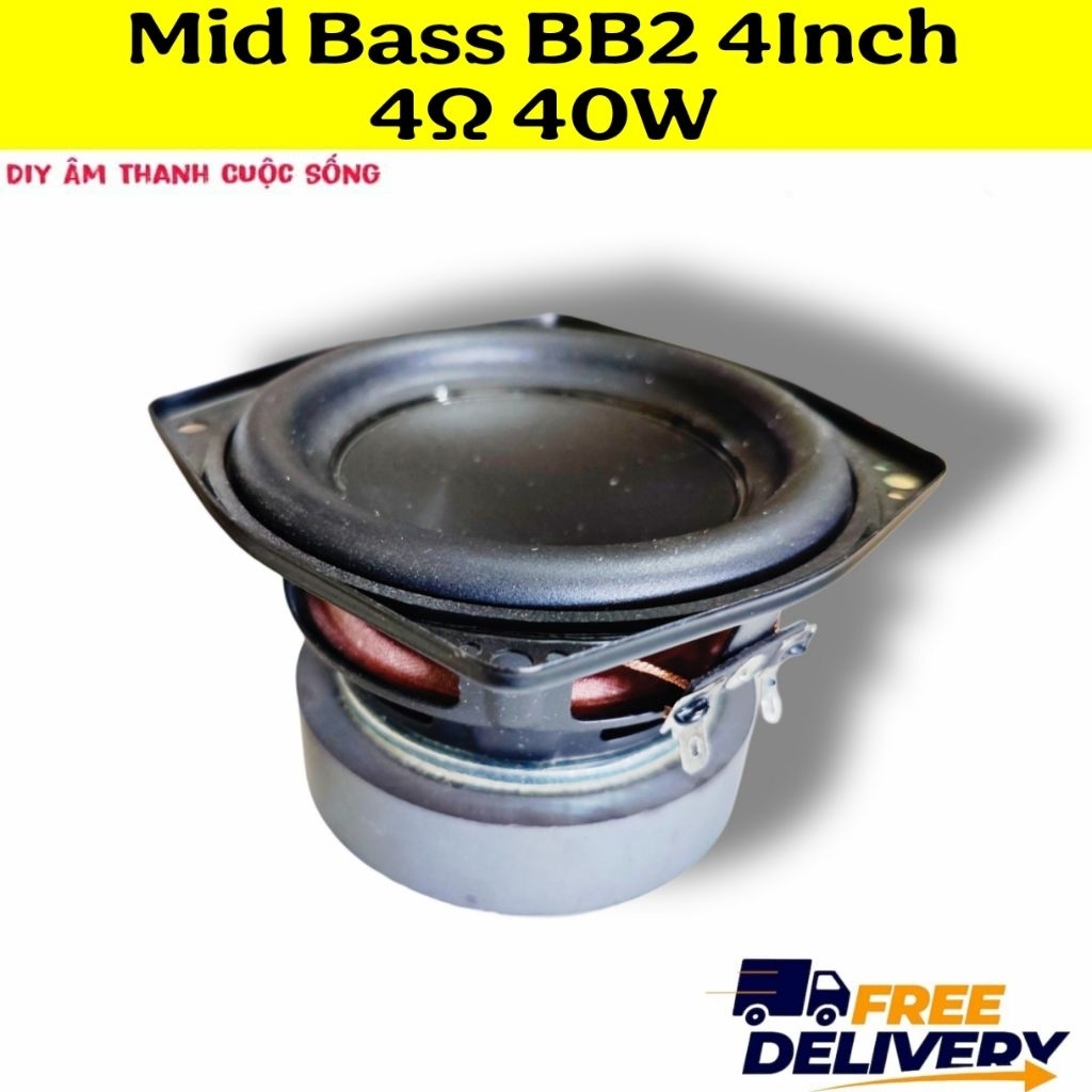 Củ Loa Mid Bass BB2 4Inch 4ohm 40W Trung Trầm Boombox2  Diy -