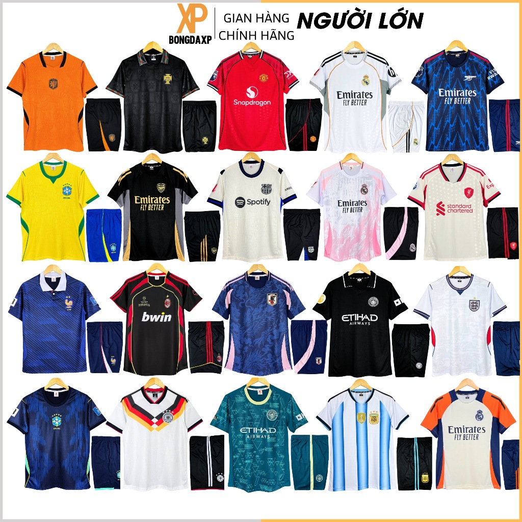 Áo Đá Bóng, Đồ Đá Banh Mới Nhất 2026 Vải Thun Lạnh Cao Cấp BONGDAXP S1