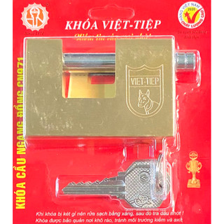 [chính hãng] khoá cầu ngang đồng thau cao cấp Việt Tiệp CN 971-05207-5204- Bảo hành 12 tháng.