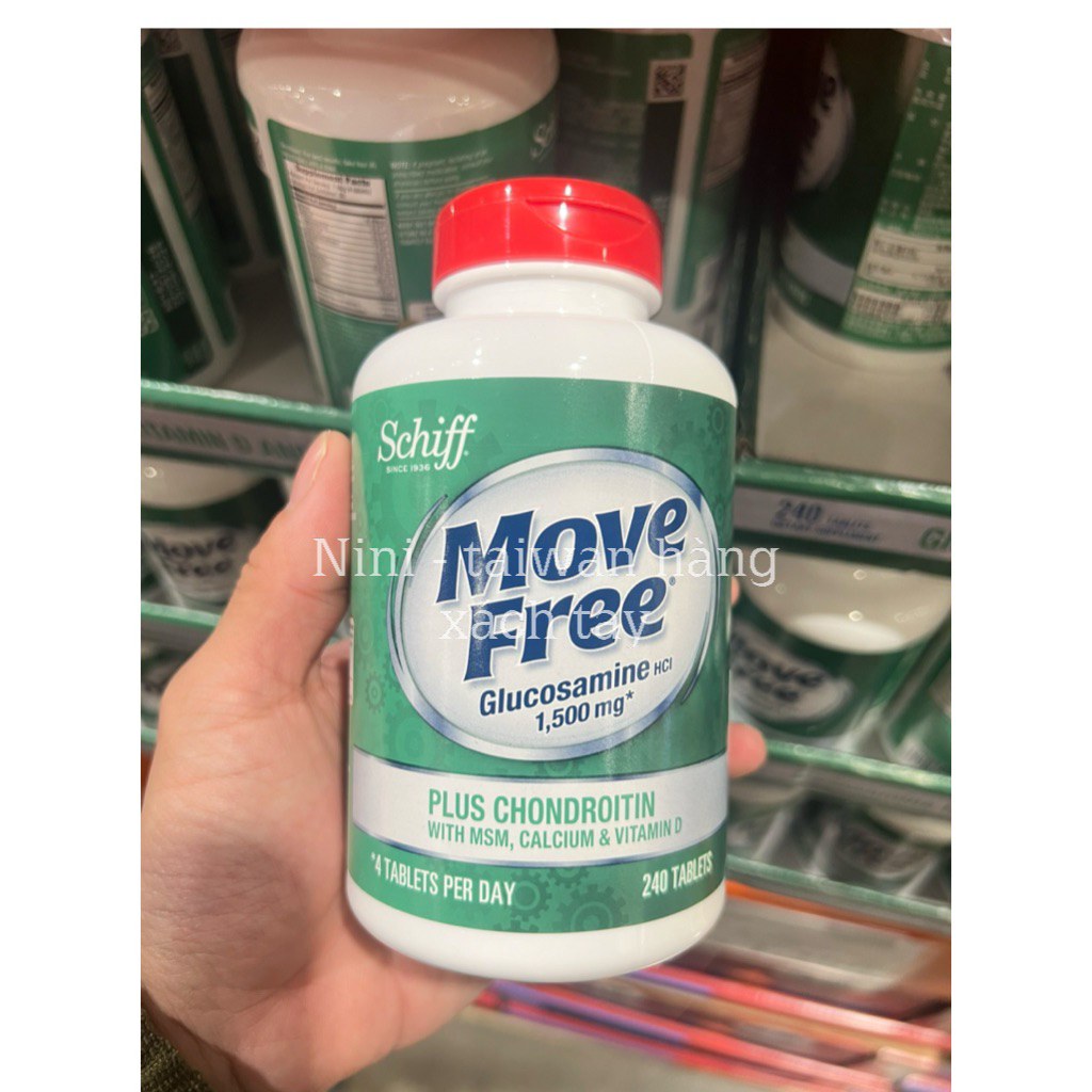 Viên uống hỗ trợ xương khớp Move Free Glucosamine 1500mg Plus Chondroitin & MSM (240 viên) - Hàng Co