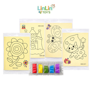 Tranh cát tô màu cho bé kèm màu combo 10 hình sáng tạo phát triển trí tuệ LinLin Toys