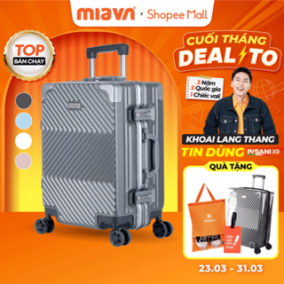 [🔥TOP BÁN CHẠY] Vali Khoá Khung MIAvn Pisani X9 - Size 20/24/28, Nhựa PC Cao Cấp, Khoá Khung Bảo Mật Cao