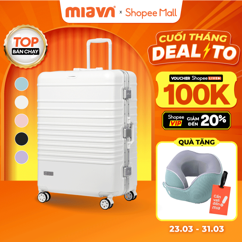 [SIÊU PHẨM] Vali Khoá Khung MIAvn Larita HILARY - Size 20/24/28, Nhựa PC/ABS Cao Cấp, Khoá Khung Bảo Mật Tuyệt Đ