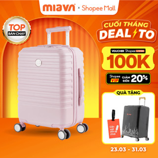 Vali Kéo MIAvn Du Lịch Pisani REITO - Size 20/24/28, Nhựa PC/ABS Sêu Bển, Khoá Đôi Nới Rộng, Cổng Sạc USB Hiện Đại