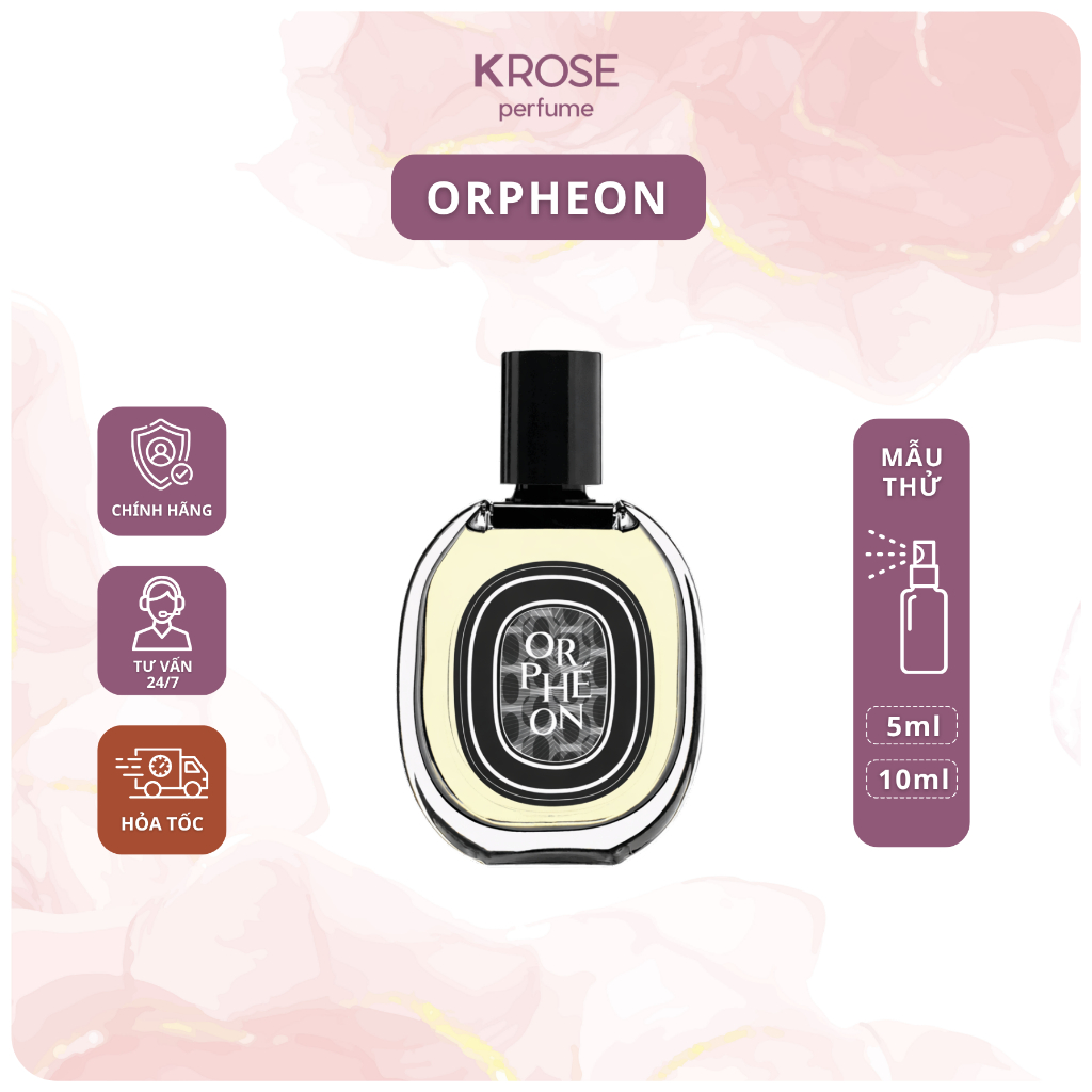 [Mẫu thử chính hãng] Nước hoa Unisex Orpheon EDP Ấn tượng, Cổ điển và Cuốn hút 5ml, 10ml