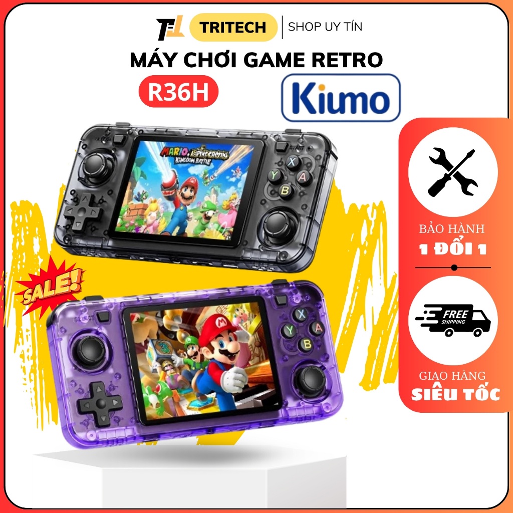 Máy chơi game R36h Kiumo GAMES Bảng điều khiển chơi retro game console cầm tay cầm tay cổ điển