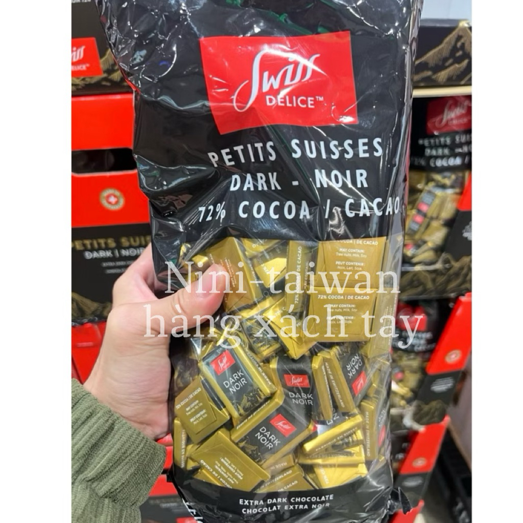 [Tách lẻ/Nguyên Bịch] Socola Đen Thụy Sĩ Swiss Delice 72% Cacao - Costco Đài Loan