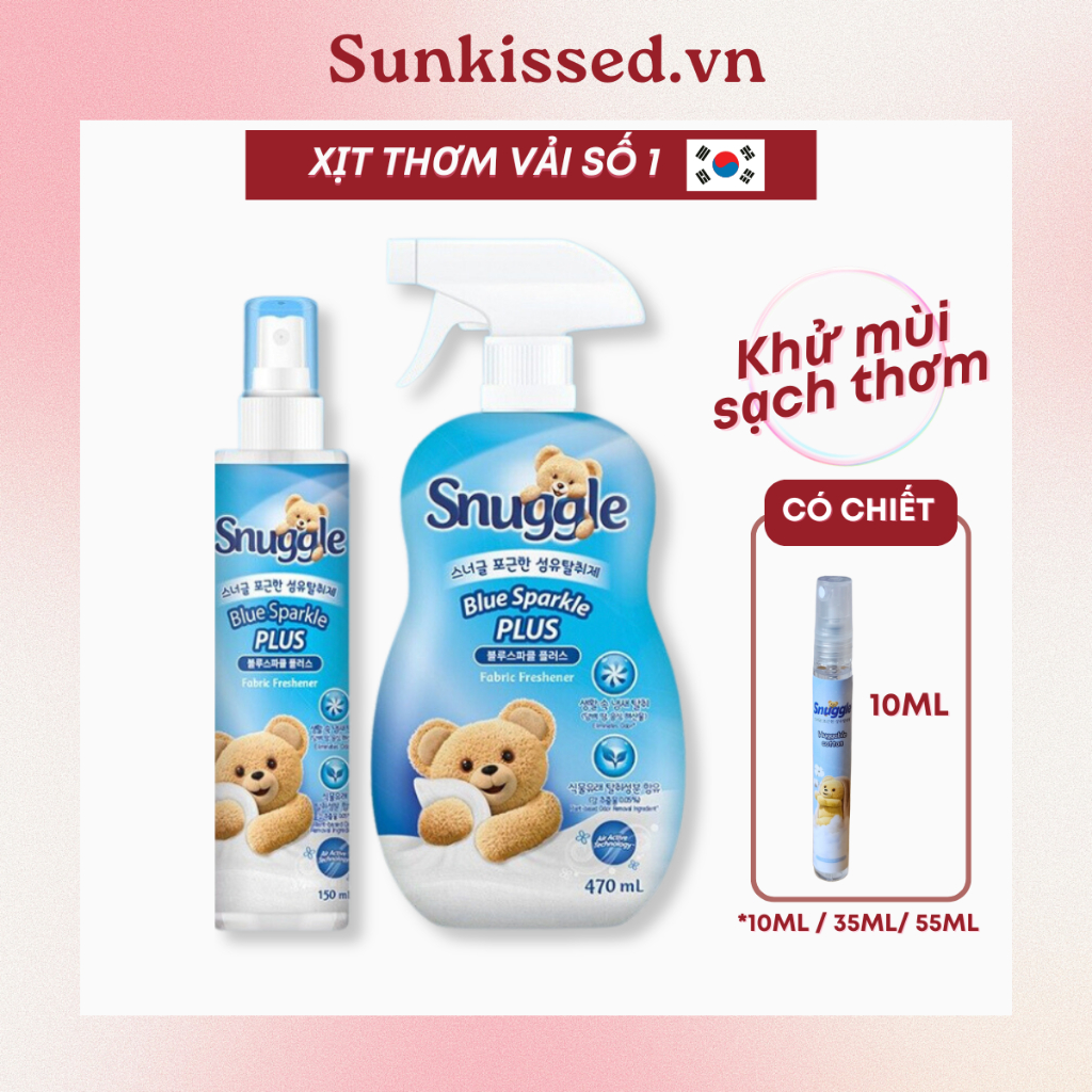 Xịt thơm quần áo Snuggle Nội địa Hàn Quốc 6 Mùi hương - Xịt thơm số 1 Hàn Quốc 🇰🇷