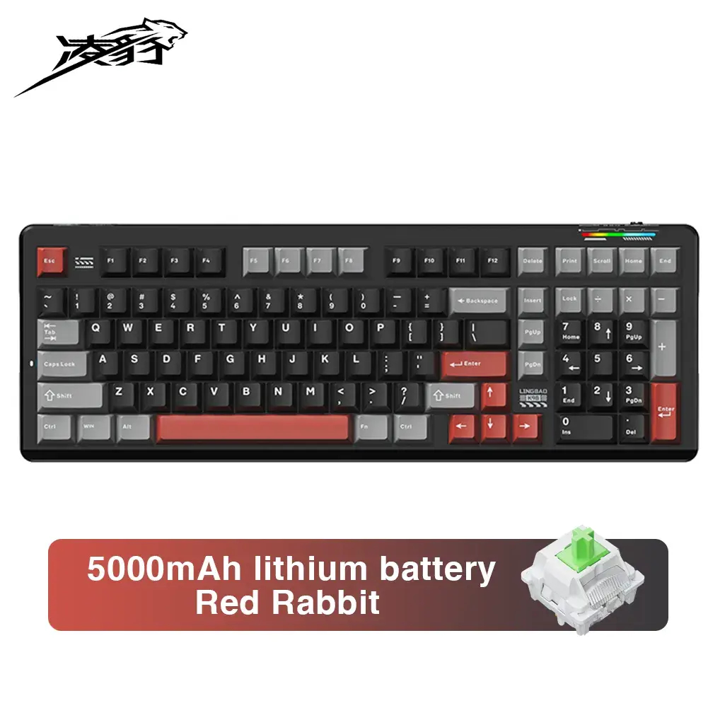 Bàn phím cơ không dây LINGBAO K98/ K98 PRO - Mạch xuôi - LED RGB - Thiết kế 2U0 | BigBuy360 - bigbuy360.vn