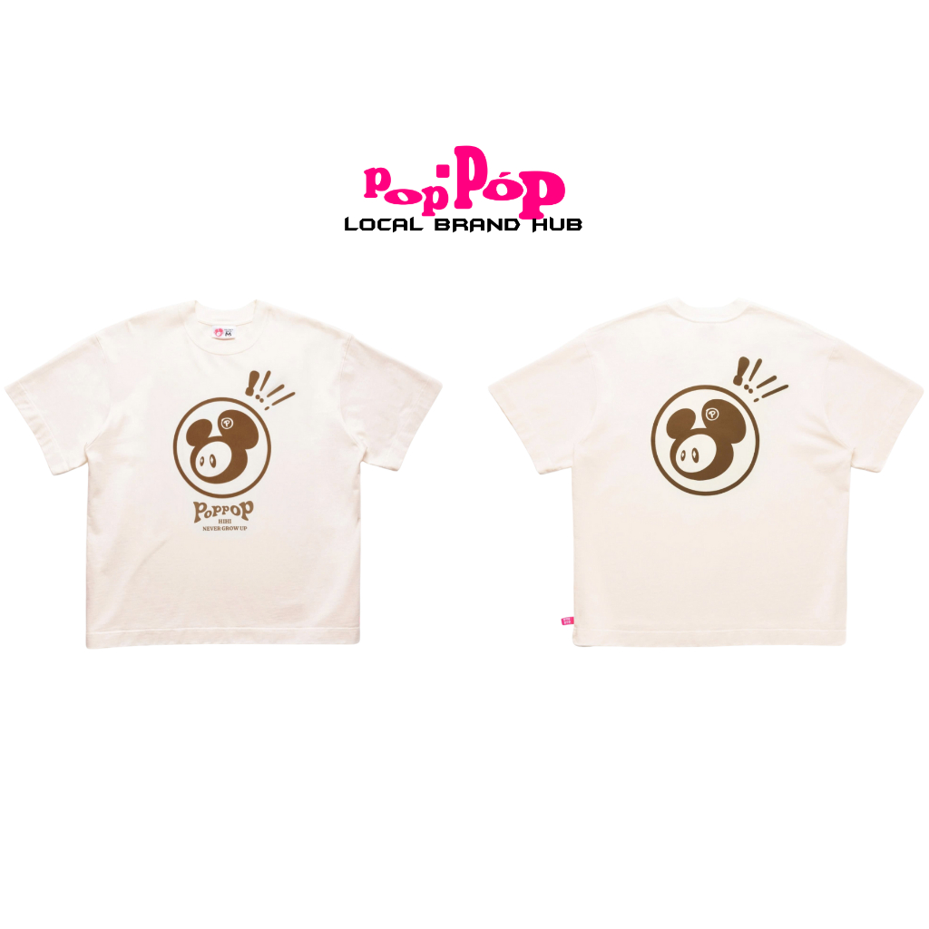 𝐏op𝐏op 𝐇i𝐇i | Poppop Mascot PP Tee / Cream