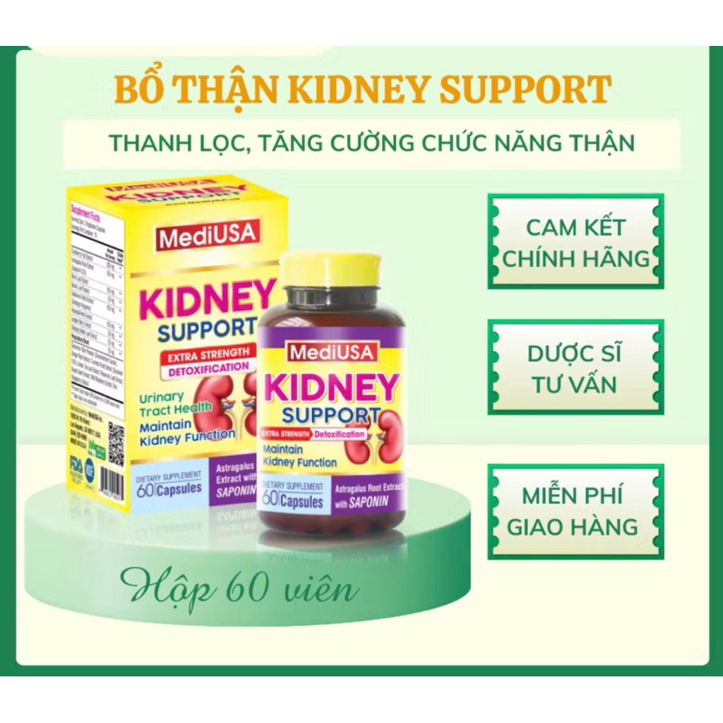 Kidney Support MediUSA 30 viên - Tăng cường chức năng thận