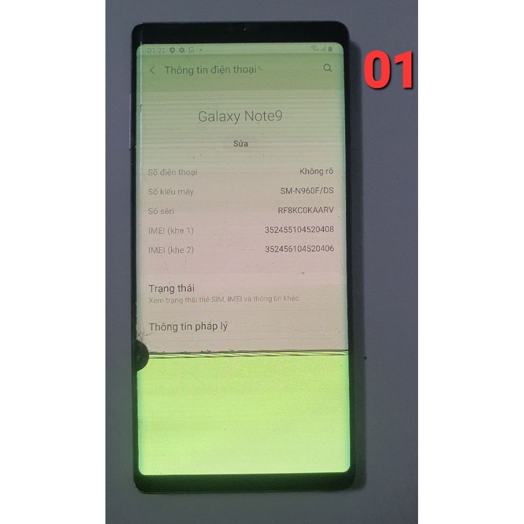 cụm xác điện thoại samsung note 9 / đọc mô tả bên dưới