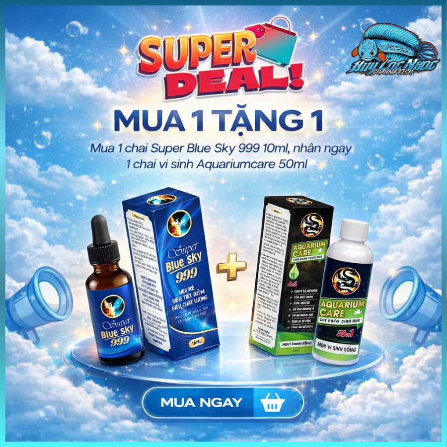Super Blue Sky 999 10ml, 50ml, 100ml + Vi Sinh Aquarium care