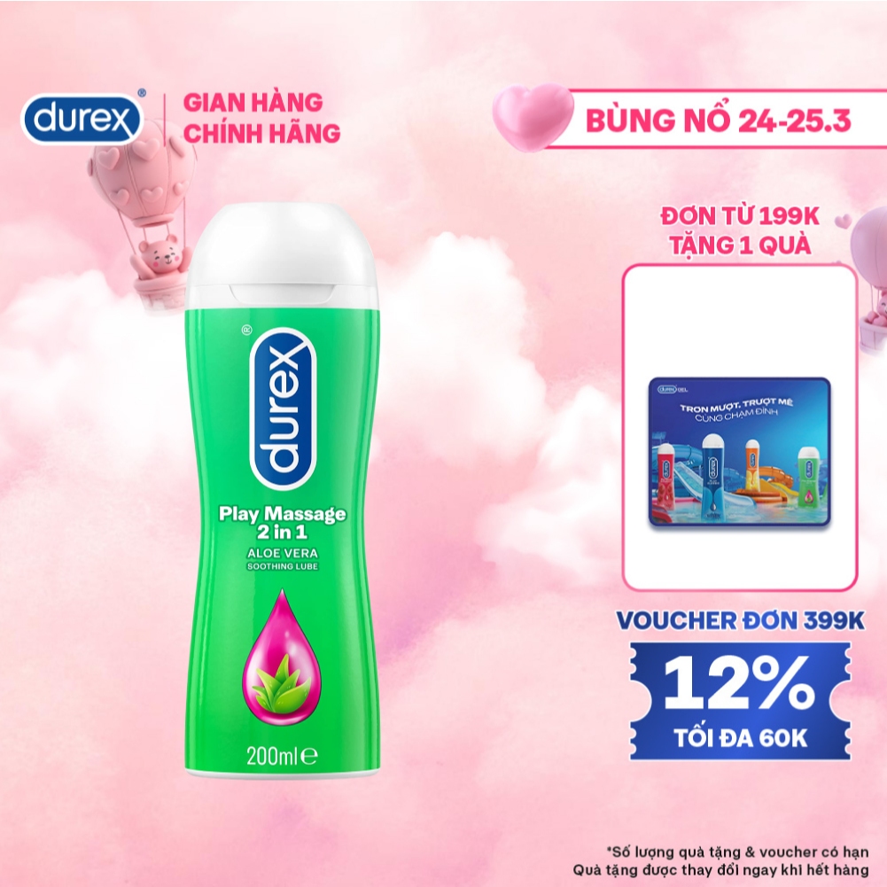 Gel bôi trơn Durex Play Massage gốc nước 200ml/chai