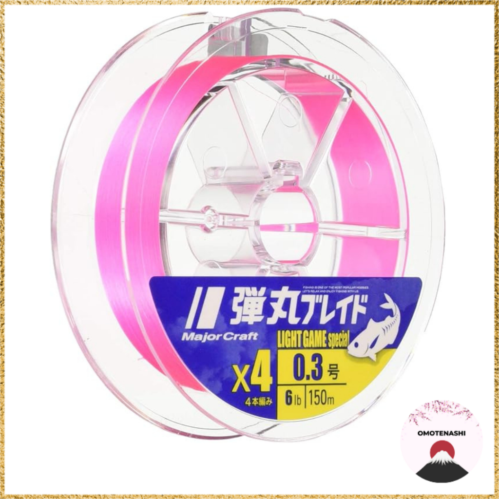 Major Craft PE Line Bullet Braid Four Strand Light Game Pink 150M Made in Japan