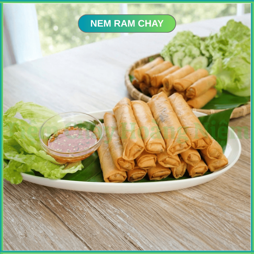 Nem Chay Các Loại, Nem Dế, Nem Ram, Nem Xù,...Thuần Chay 100%, Hộp 12 Chiếc  Chay Hoàng Niệm