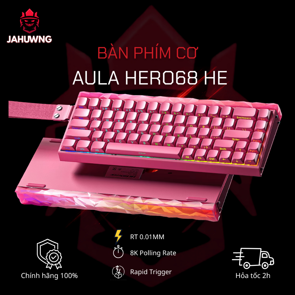 [HỎA TỐC] Bàn phím cơ AULA HERO68/84 HE Rapid Trigger- Switch nam châm 8k Polling Rate- RT 0.01mm
