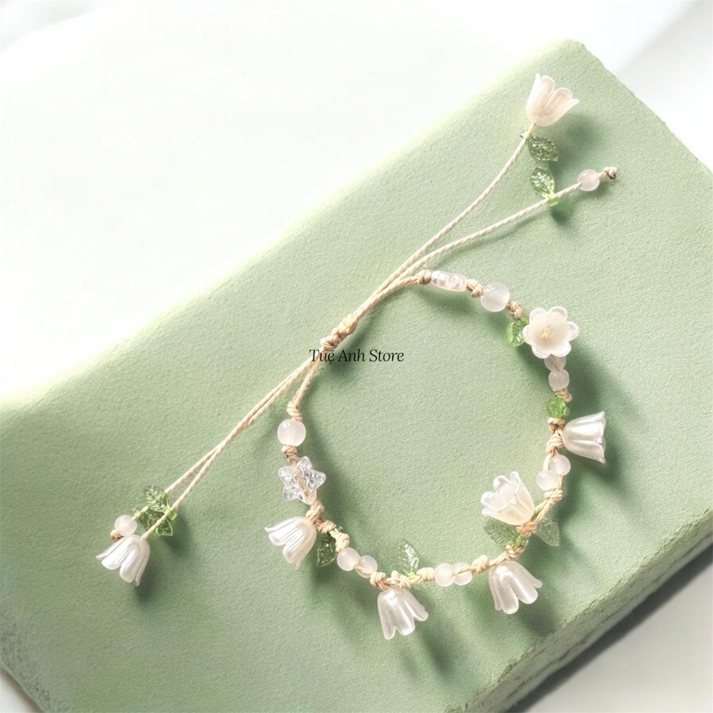 🌿 Vòng tay Hoa Linh Lan – Lily of the Valley Inspired | Handmade by Tuệ Anh Store 🌿