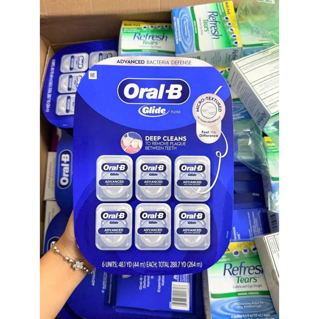 𝐂𝐇𝐈̉ 𝐍𝐇𝐀 𝐊𝐇𝐎𝐀 𝐎𝐑𝐀𝐋-𝐁 Glide Bacteria Defese Floss - Mỹ - Mẫu Mới