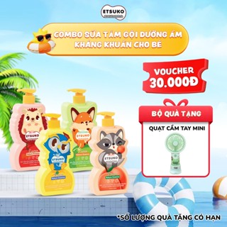 Sữa Tắm Gội Cho Bé ETSUKO 400ml Dưỡng Ẩm Dịu Nhẹ Kháng Khuẩn Bảo Vệ Cho Bé, An Toàn Cho Da Nhạy Cảm