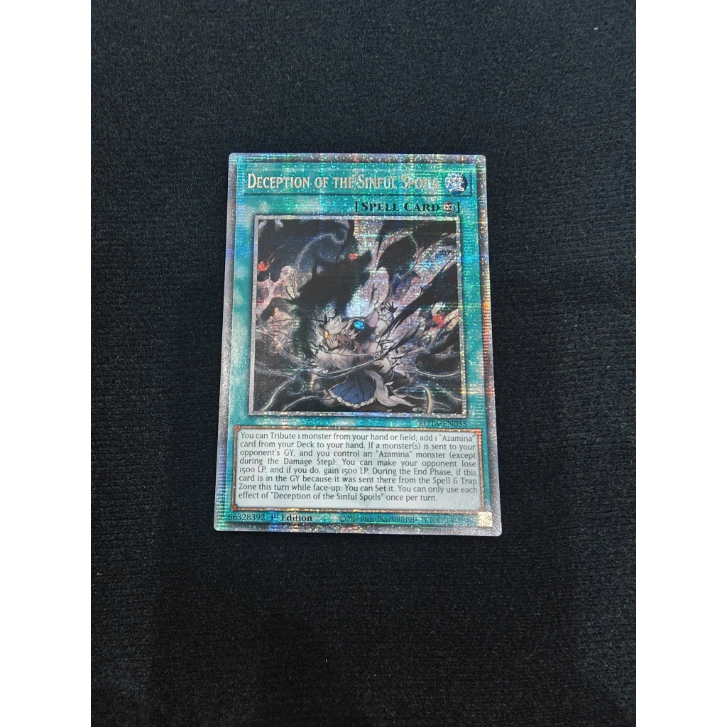 (PhUyên) Thẻ bài TCG-UK Deception of the Sinful Spoils (Quarter Century Secret Rare) - Rage of the A