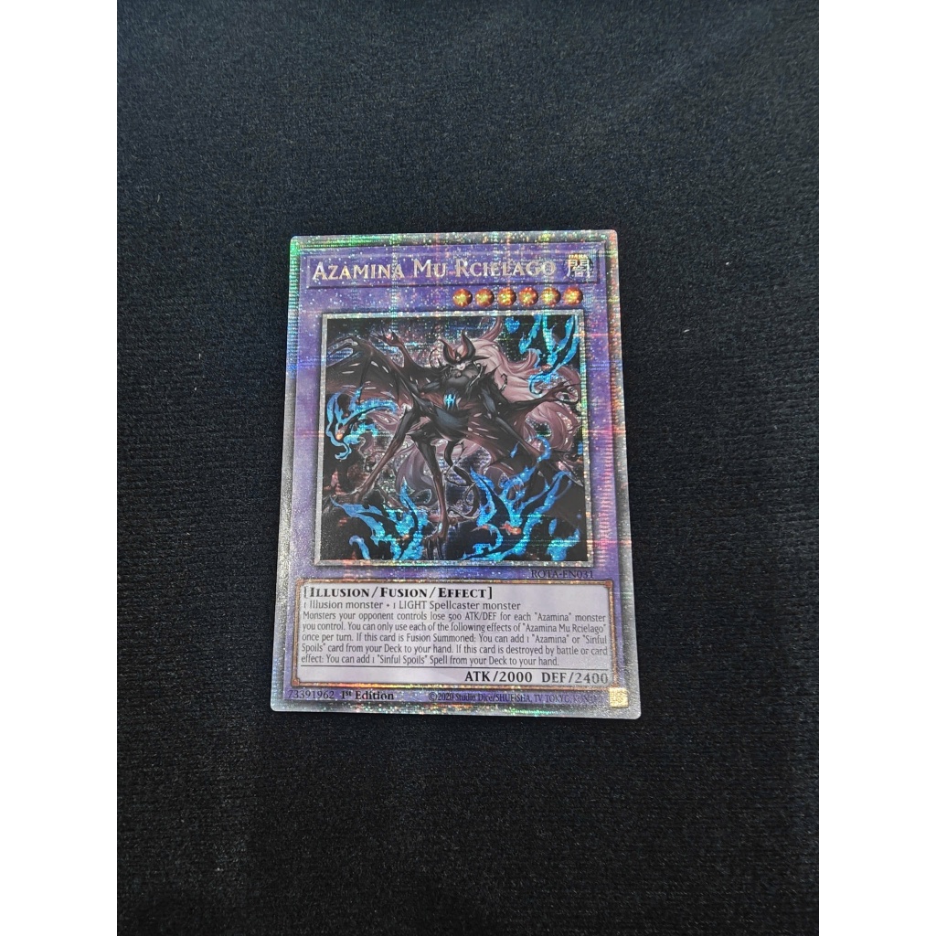 (PhUyên) Thẻ bài TCG-UK Azamina Mu Rcielago (Quarter Century Secret Rare) - Rage of the Abyss (ROTA)