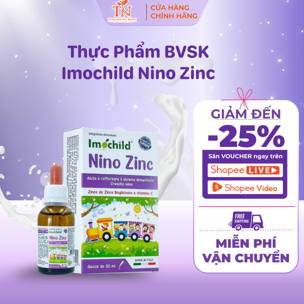 Thực Phẩm Bảo Vệ Sức Khỏe Imochild Nino Zinc – Bổ Sung Kẽm Cho Bé - Tâm Nhung Baby