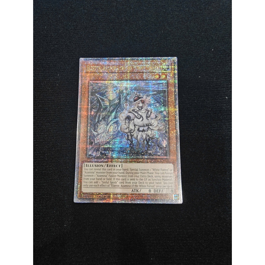 (PhUyên) Thẻ bài TCG-US Elzette, Azamina of the White Forest (Quarter Century Secret Rare) - Supreme