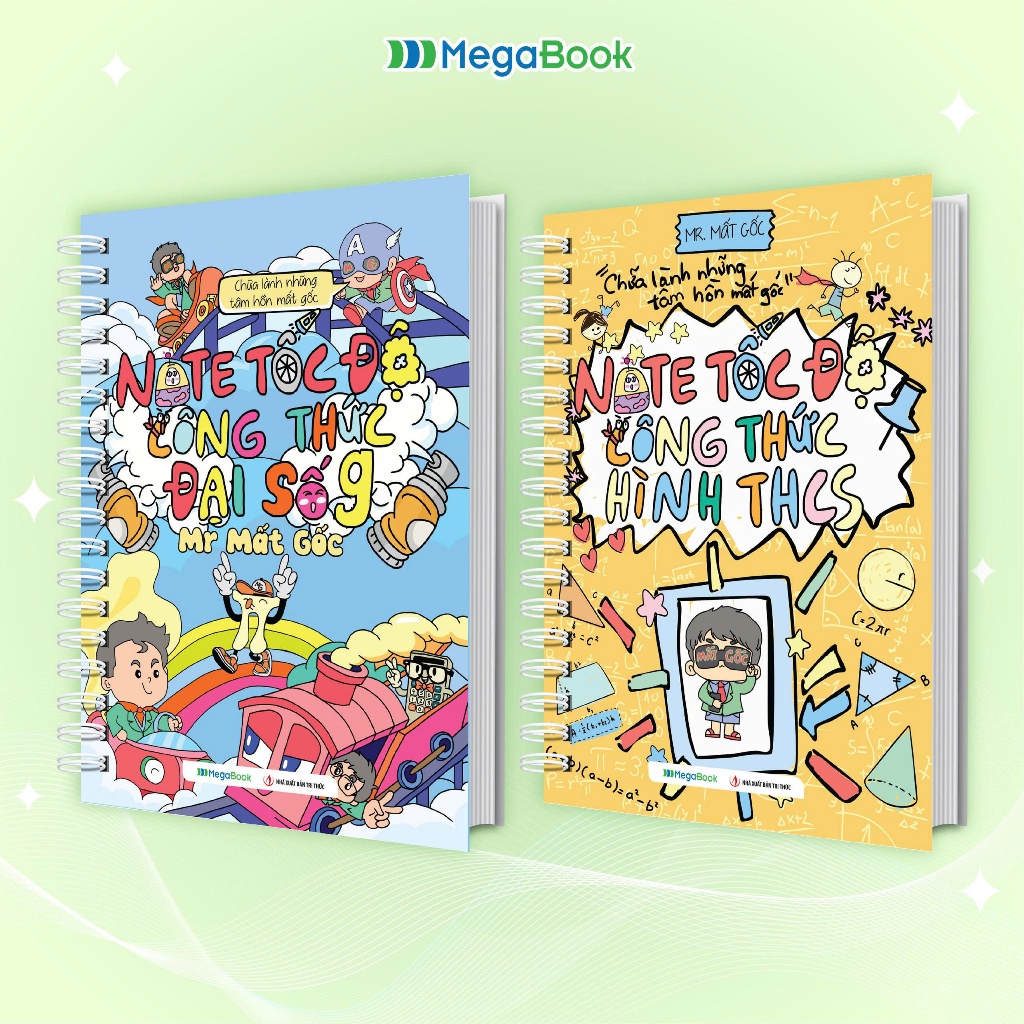 Sách [Mr Mất Gốc] Combo 2 cuốn Note tốc độ - Công thức Đại số, Hình Học Lớp 9