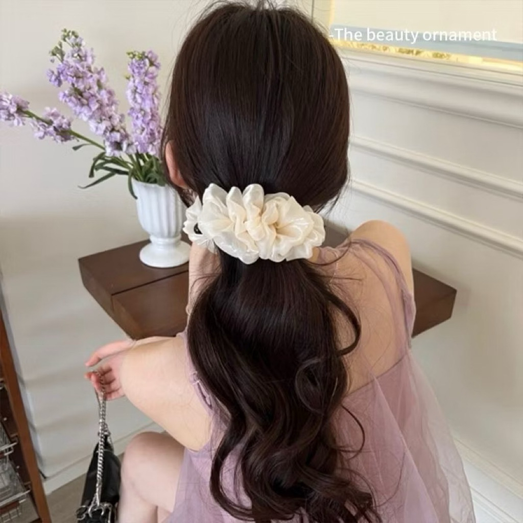 Kẹp Tóc Voan Phồng Tiểu Thư HT33 – Kẹp Chuối/Kẹp Dọc Tạo Độ Bồng