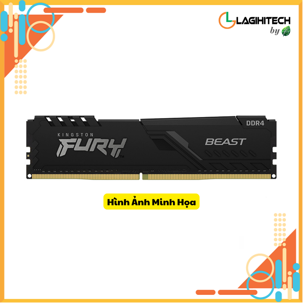 RAM Máy Bàn Kingston Fury Beast PC4 DDR4 16GB / 32GB Bus 3200 MHZ (HÀNG CŨ) - Bảo Hành 3 Năm