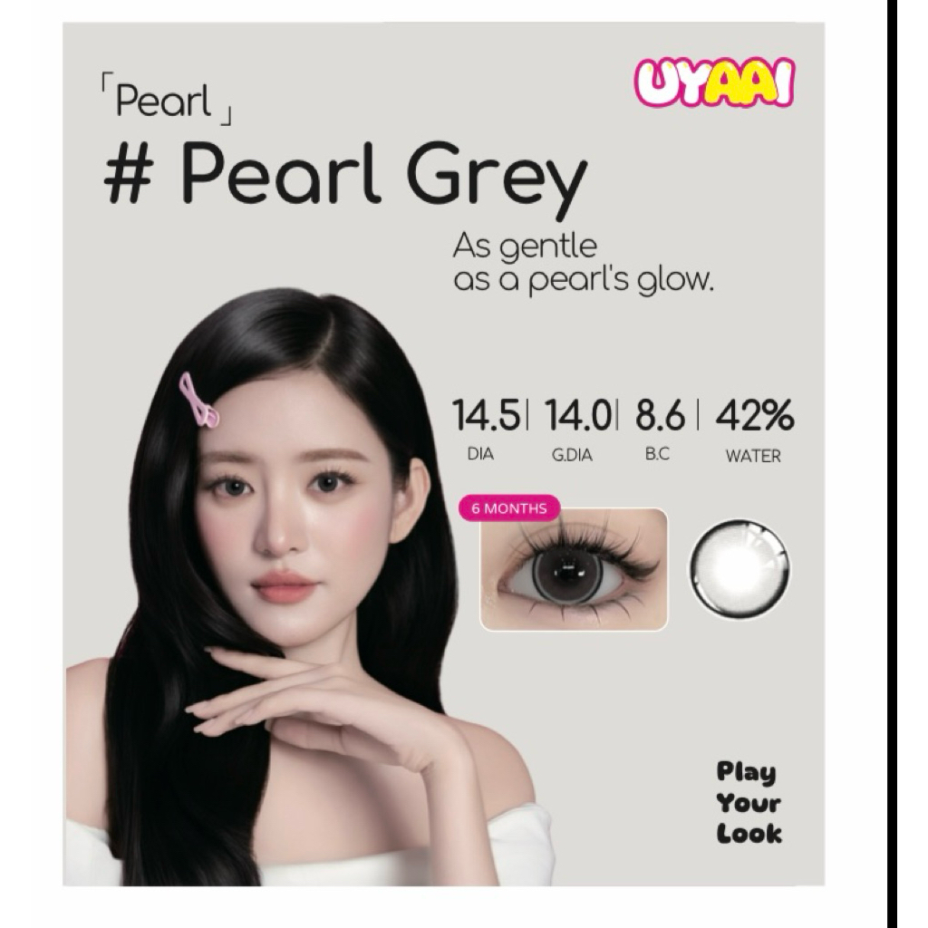 [HOẢ TỐC HCM](GIÁ 1 ĐÔI) PEARL GREY | UYAAI – Lens 6 Tháng