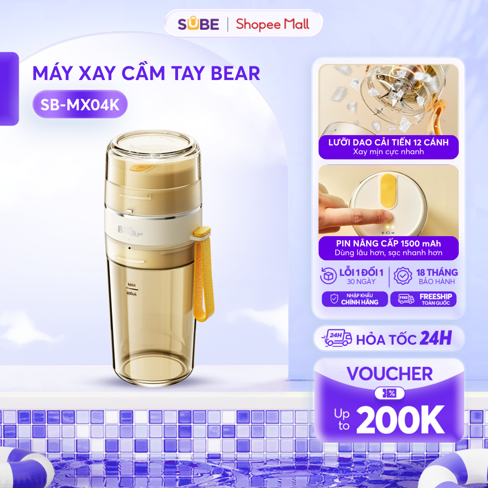 Máy Xay Sinh Tố BEAR Máy Xay Sinh Tố Cầm Tay Máy Xay Máy Xay Cầm Tay Máy Xay Đa Năng Máy Xay Sinh Tố