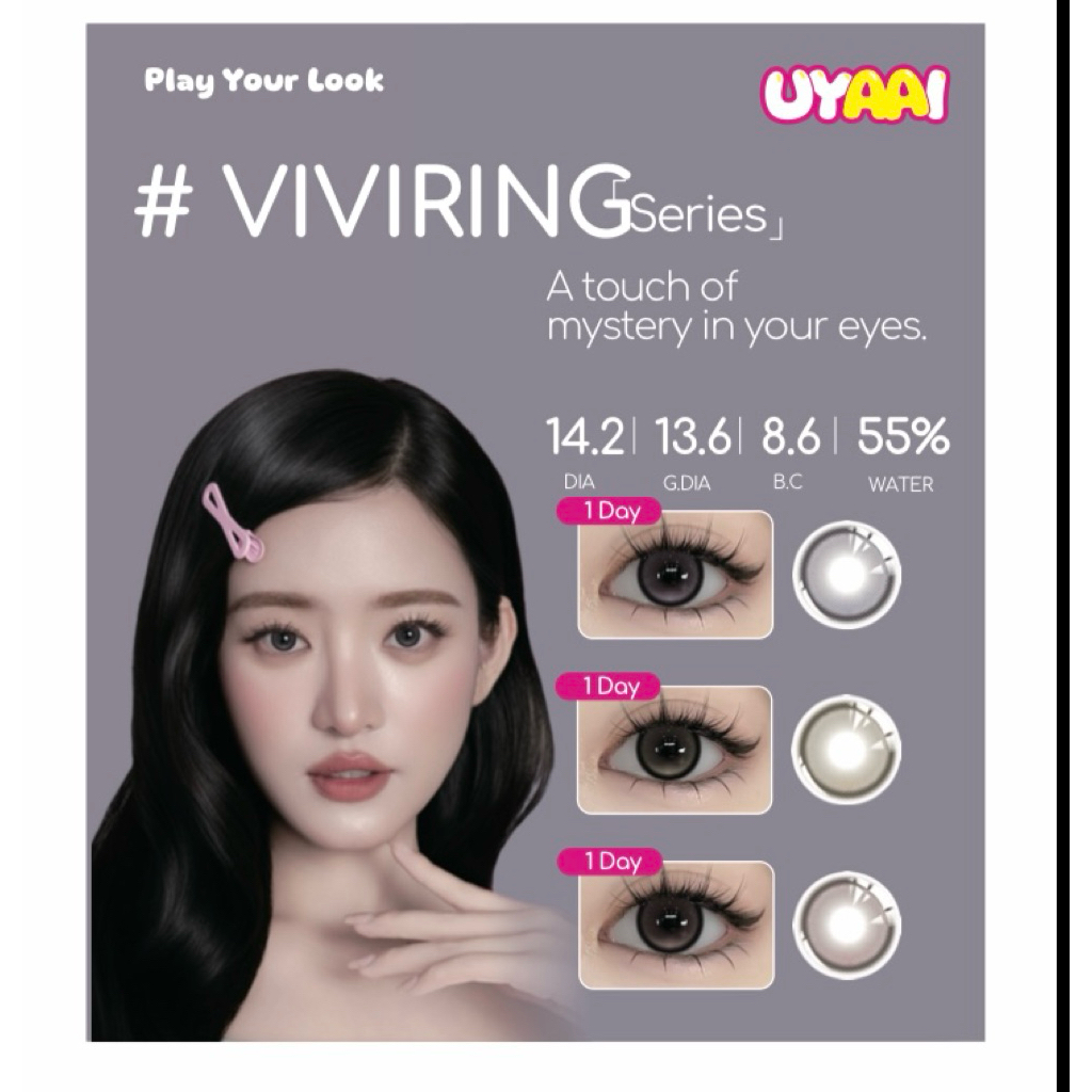 [HỎA TỐC HCM] Series lens 1 ngày VIVIRING – UYAAI giãn 14.2mm (Giá 1 Đôi)