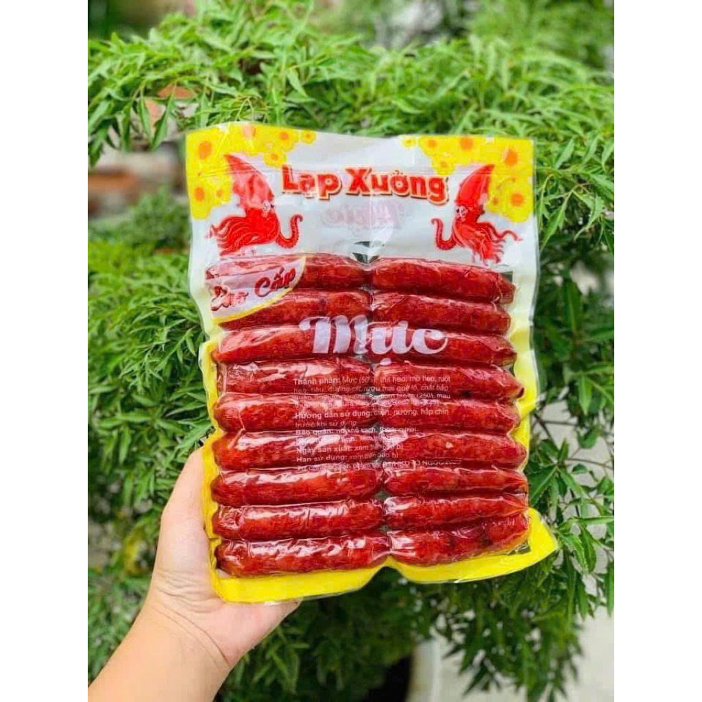 129K Bịch 500g lạp xưởng mực khô