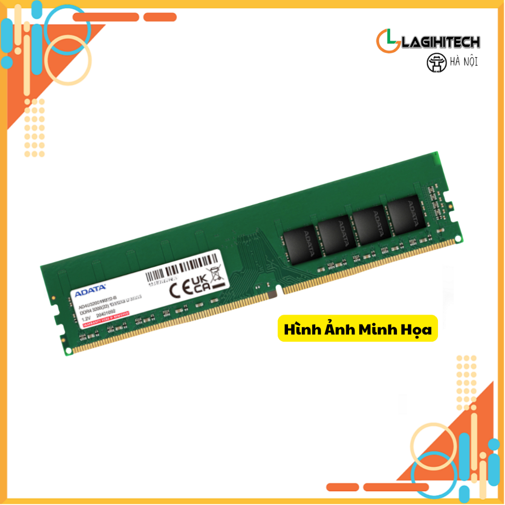 RAM Máy Bàn PC ADATA DDR4 32GB / 16GB Bus 3200 MHZ (HÀNG CŨ) - Bảo Hành 3 Năm
