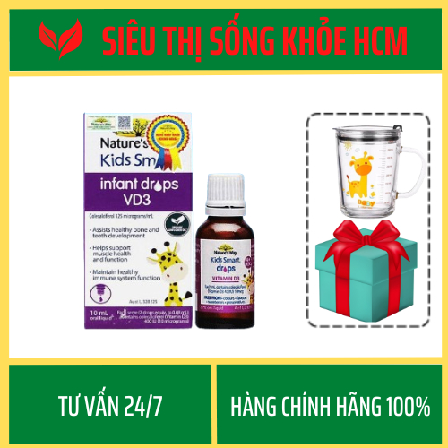 Nature's Way Kids Smart Infant Drops VD3, Hỗ Trợ Bổ Sung Vitamin D3 Cho Trẻ - Hộp 13ml