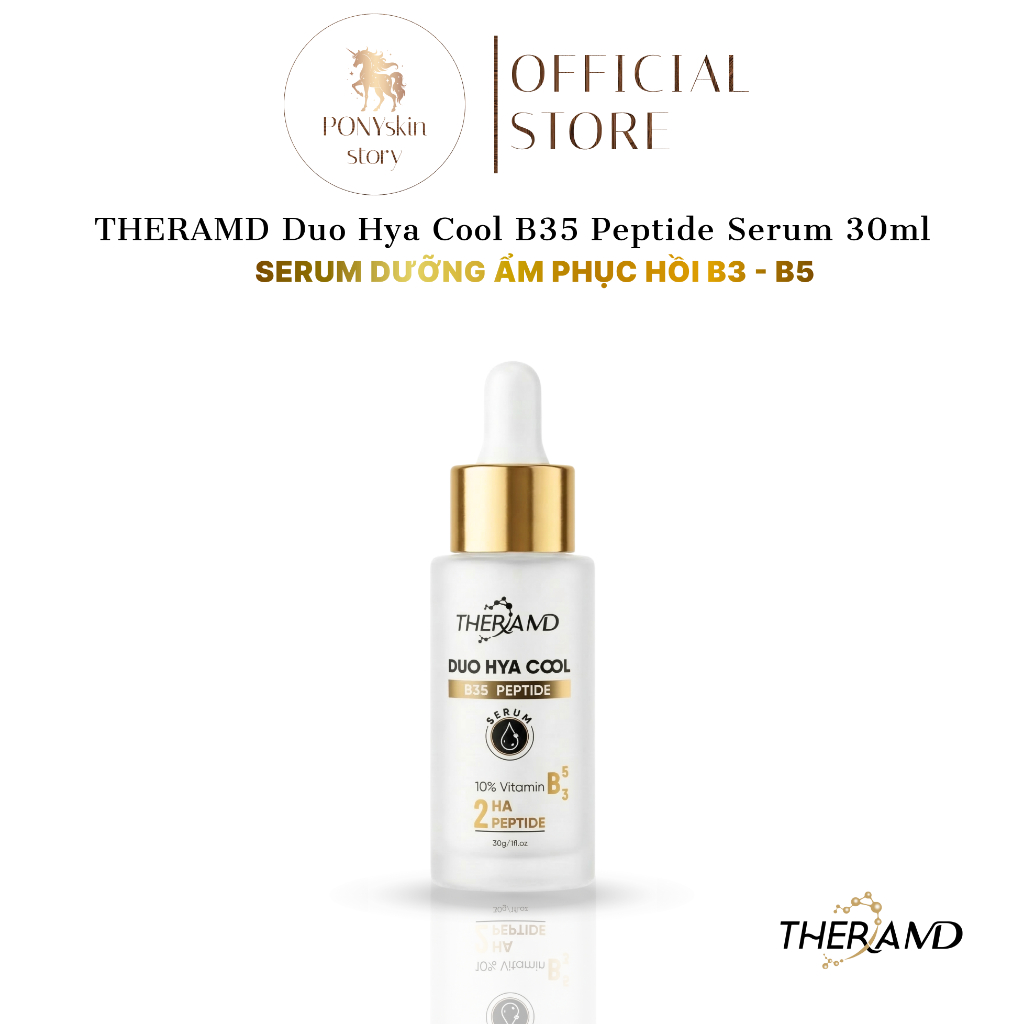 TheraMD Duo Hya Cool B35 Peptide Serum 30ml- Serum dưỡng ẩm phục hồi B3 - B5 30ml
